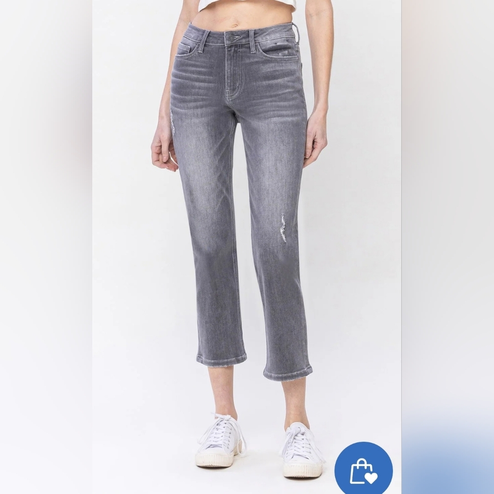 VERVET BY FLYING MONKEY Gray Ankle Jeans